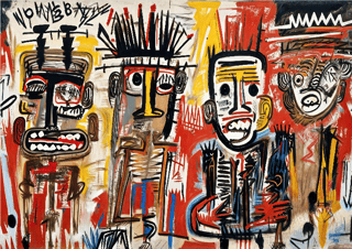 Pôster Neoexpressionista - Releitura Basquiat 01