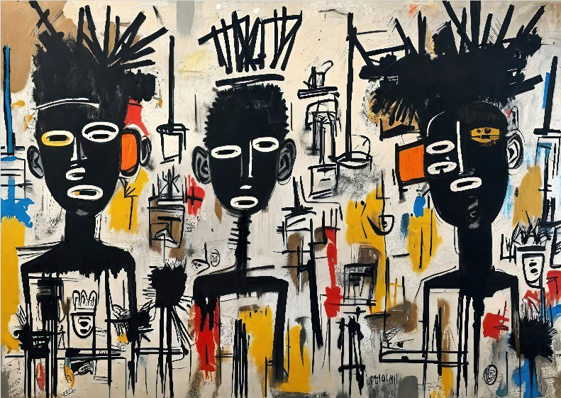 Pôster Neoexpressionista - Homenagem à Basquiat 02 - Koz Palma 2023