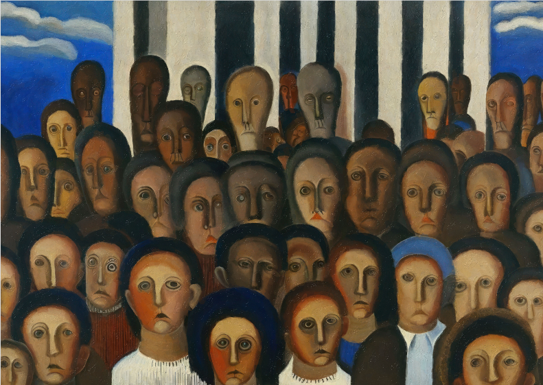 Pôster Modernista - Releitura Os Operários - Tarsila do Amaral - Koz Palma 2021