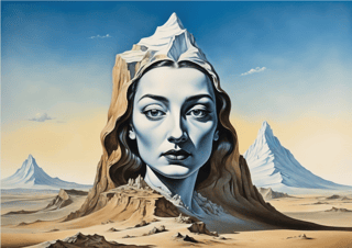 Pôster Surrealista - A Face 01 