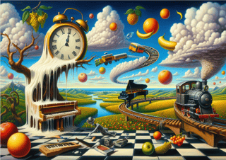 Pôster Surrealista - Óia o trem 01