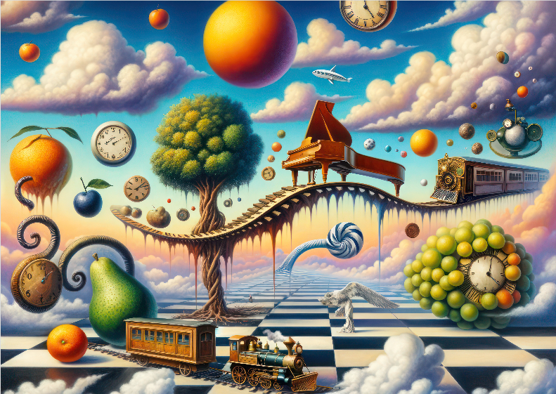 Pôster Surrealista - Óia o trem 02