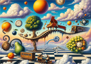 Pôster Surrealista - Óia o trem 02