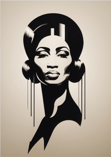 Pôster Ilustração - Vetorial - Aretha Franklin - Sem Moldura - Orientação Retrato - Tamanhos: A0, A1, A2 e A3 - Fine Art