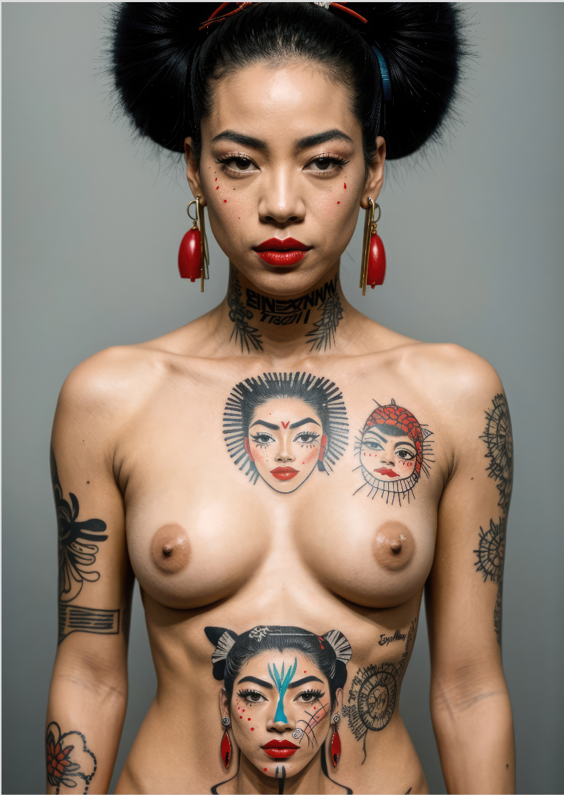 Pôster Foto Ilustração Artística - Kennya - Nu 05 - Sem Moldura - Orientação Retrato - Tamanhos: A0, A1, A2 e A3 - Fine Art