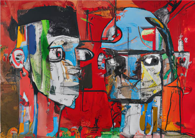 Pôster Pintura Digital - Red 01 - Sem Moldura - Orientação Paisagem - Tamanhos: A0, A1, A2 e A3 - Fine Art