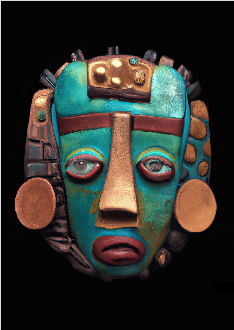 Pôster Digimask 08 - Arte Colecionável - Arte Generativa - Tamanho A4 - Sem Moldura - Orientação Retrato - Fine.