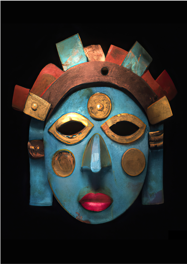 Pôster Digimask 08 - Arte Colecionável - Arte Generativa - Tamanho A4 - Sem Moldura - Orientação Retrato - Fine.