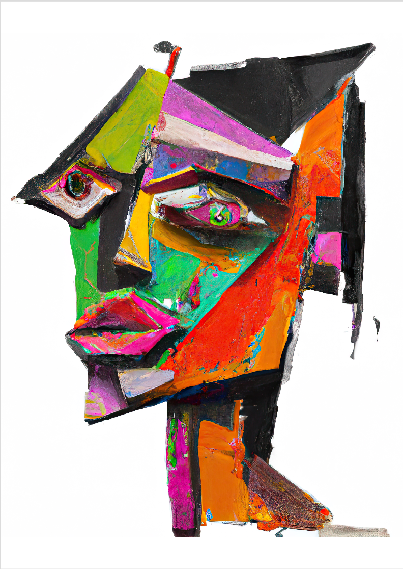 Pôster Pintura Digital - Cabeza 11 - Sem Moldura - Orientação Retrato - Tamanhos: A0, A1 e A2 - Fine Art