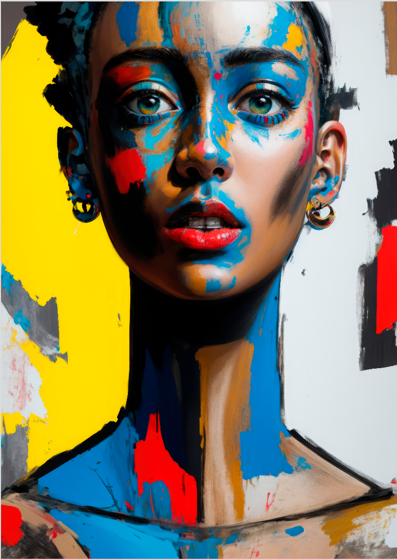 Pôster Pintura Digital - Fusion 02 - Koz Palma - Sem Moldura - Orientação Retrato - Tamanhos: A0, A1 e A2 - Fine Art 