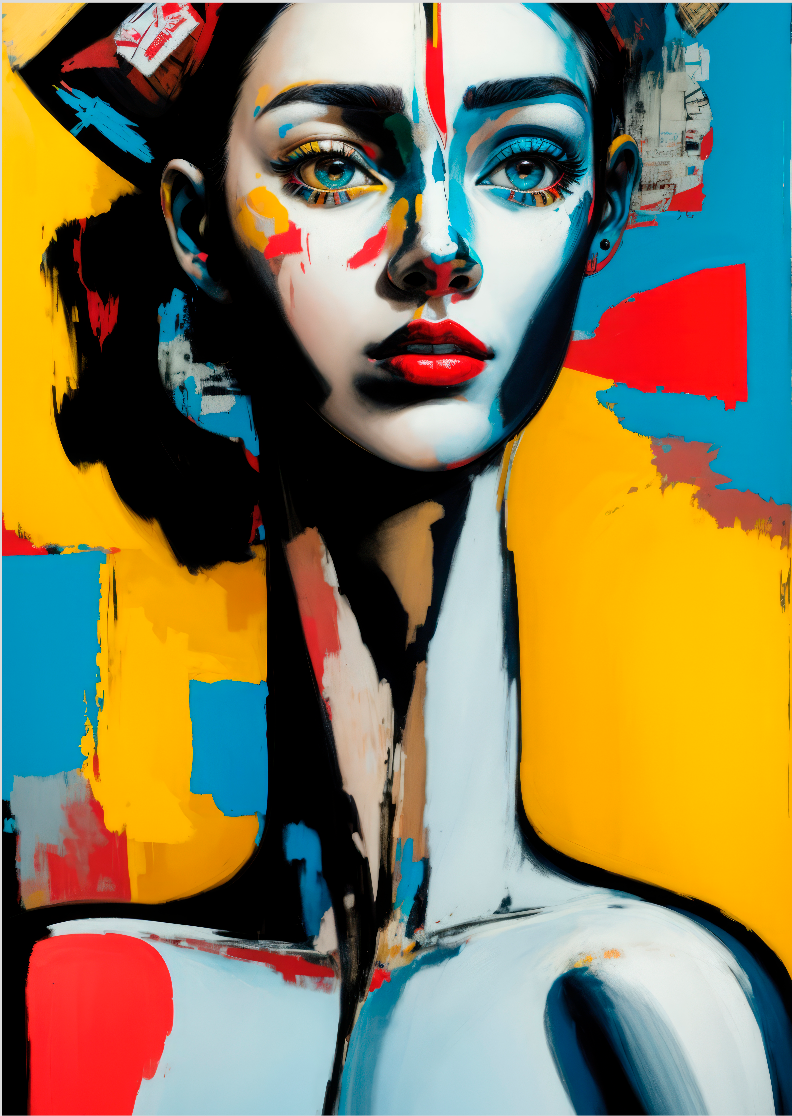 Pôster Pintura Digital - Fusion 16 - Koz Palma - Sem Moldura - Orientação Retrato - Tamanhos: A0, A1 e A2 - Fine Art