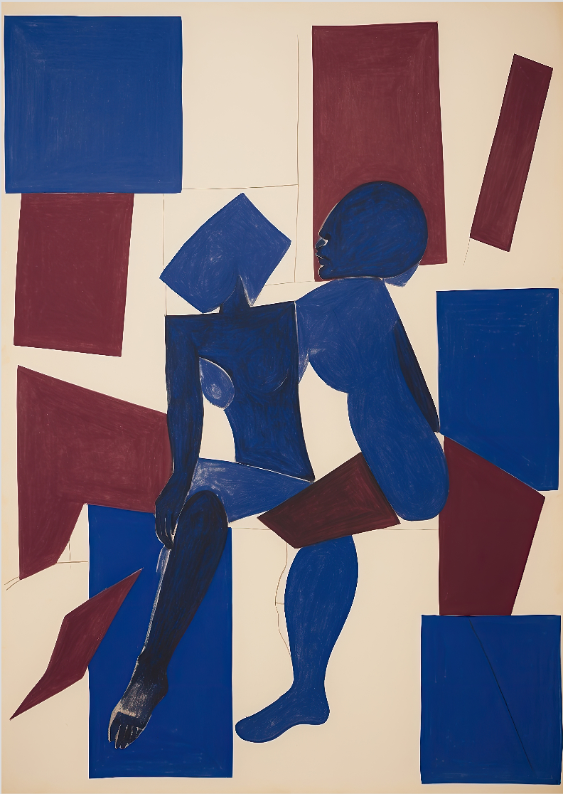 Pôster Desenho - Série Formas Disformes 05 - Koz Palma - Sem Moldura - Orientação Retrato - Tamanho: A2 - Fine Art