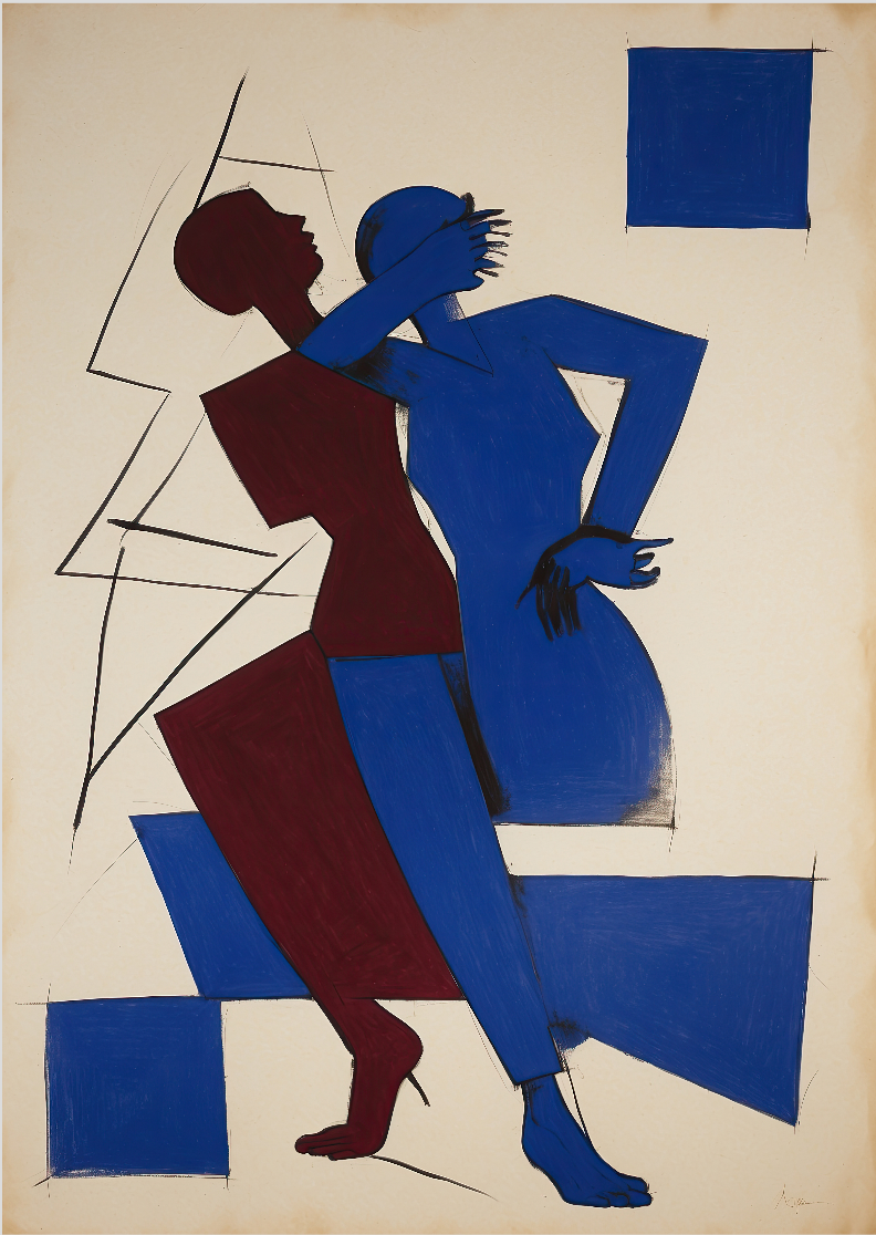 Pôster Desenho - Série Formas Disformes 22 - Koz Palma - Sem Moldura - Orientação Retrato - Tamanho: A2 - Fine Art