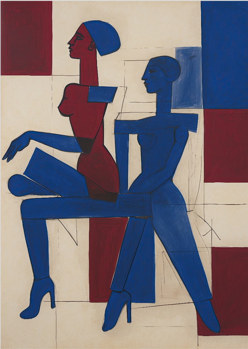 Pôster Desenho - Série Formas Disformes 24 - Koz Palma - Sem Moldura - Orientação Retrato - Tamanho: A2 - Fine Art