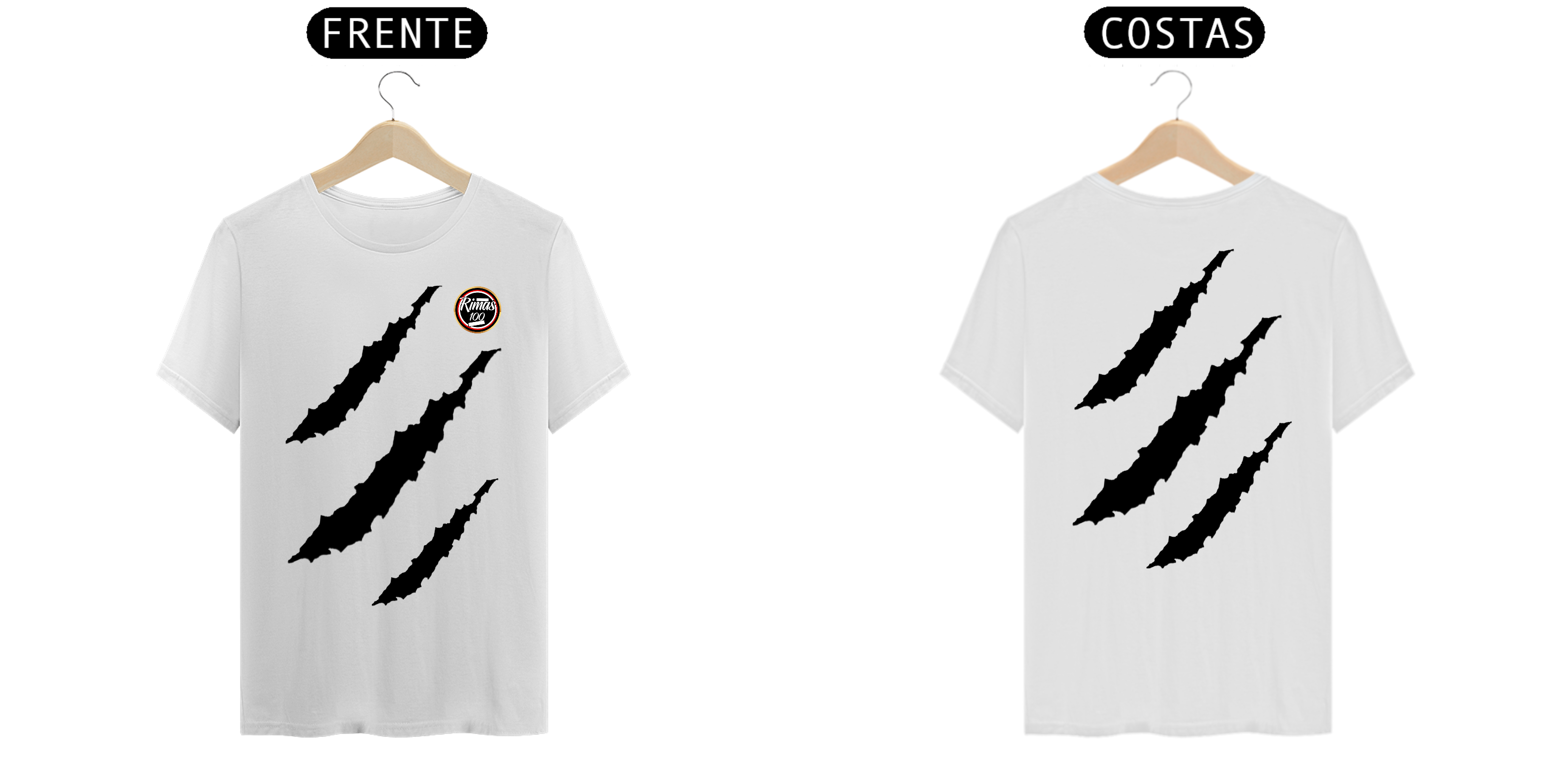 Nome do produto: CAMISA RIMAS RASGADA BRANCA