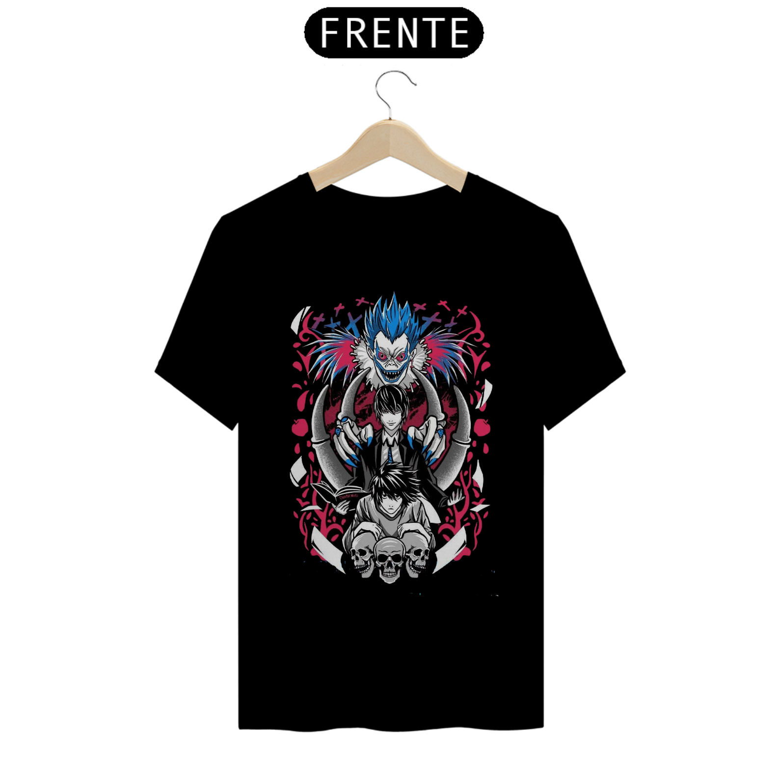 Nome do produto: Camiseta Premium Anime Death Note Ryuk Light Kira