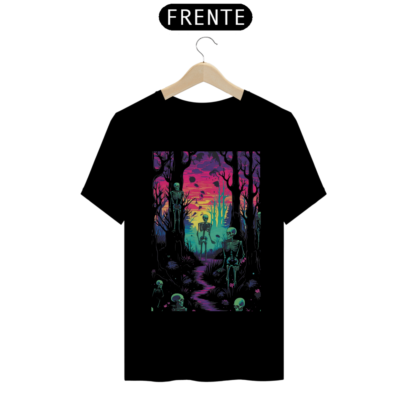 Nome do produto: Camiseta Premium Psycodelic Skull
