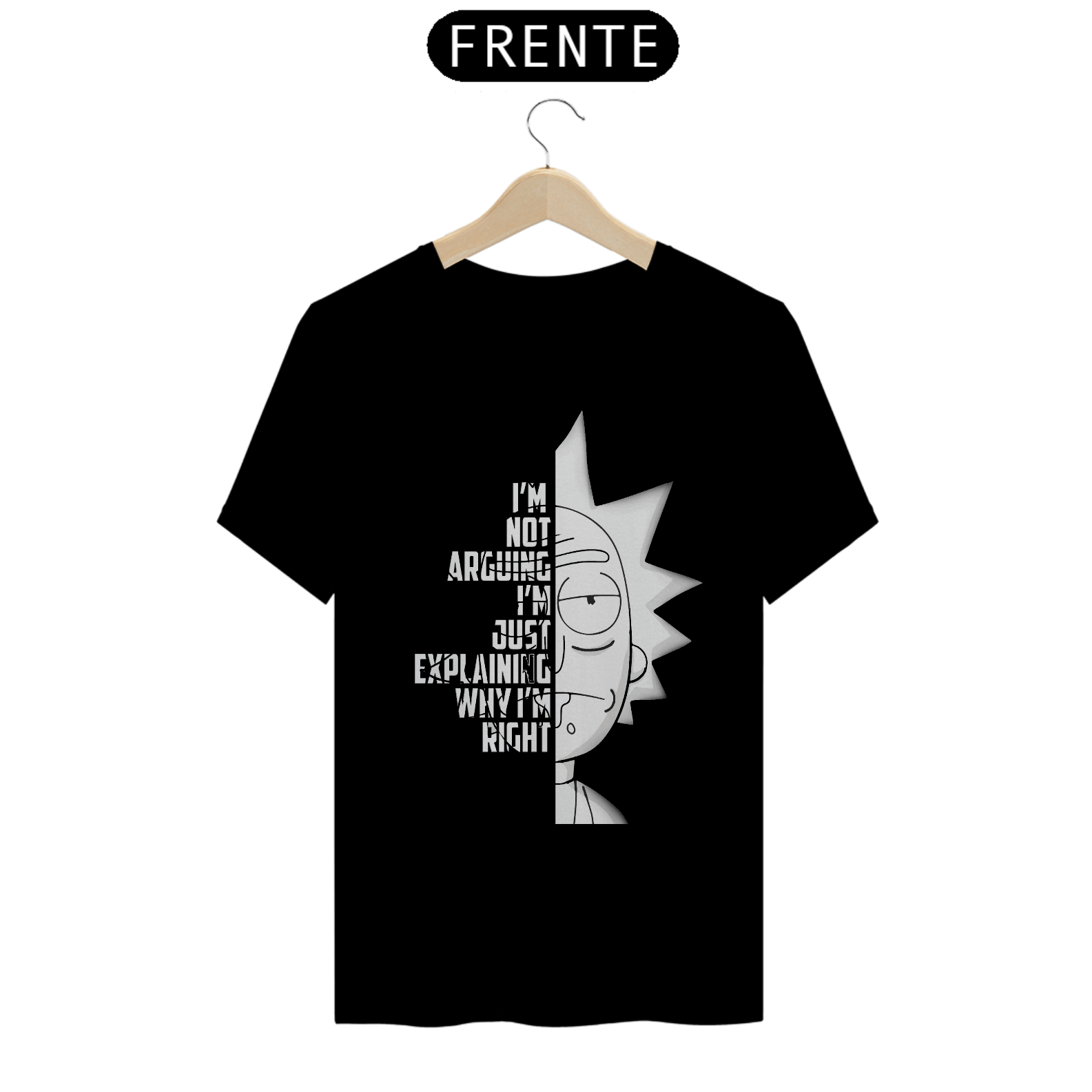 Nome do produto: Camiseta Premium Rick Pensativo
