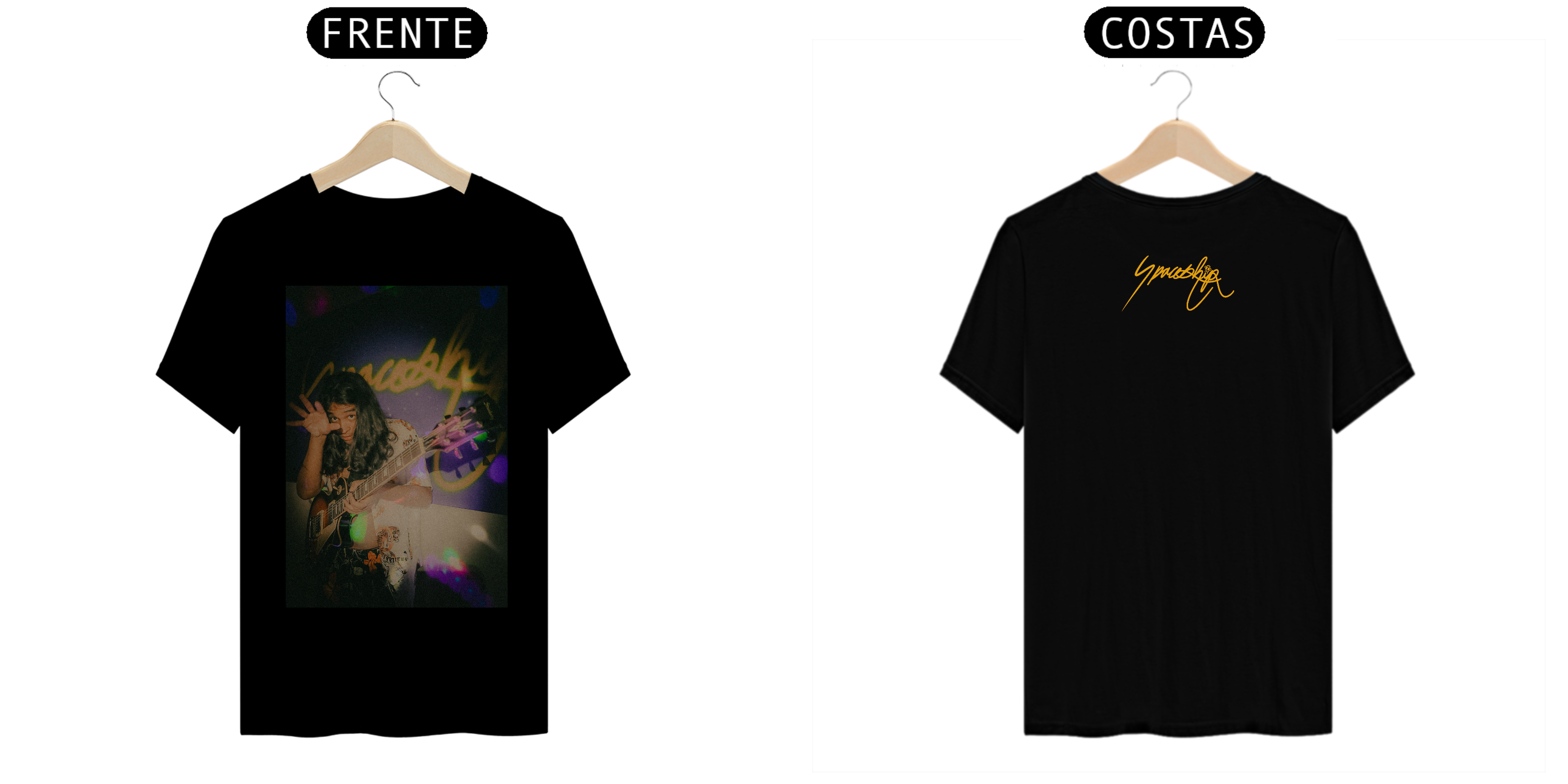 Nome do produto: CAMISETA LENDA DO ROCK, GUITARRISTA DA SPACESHIP