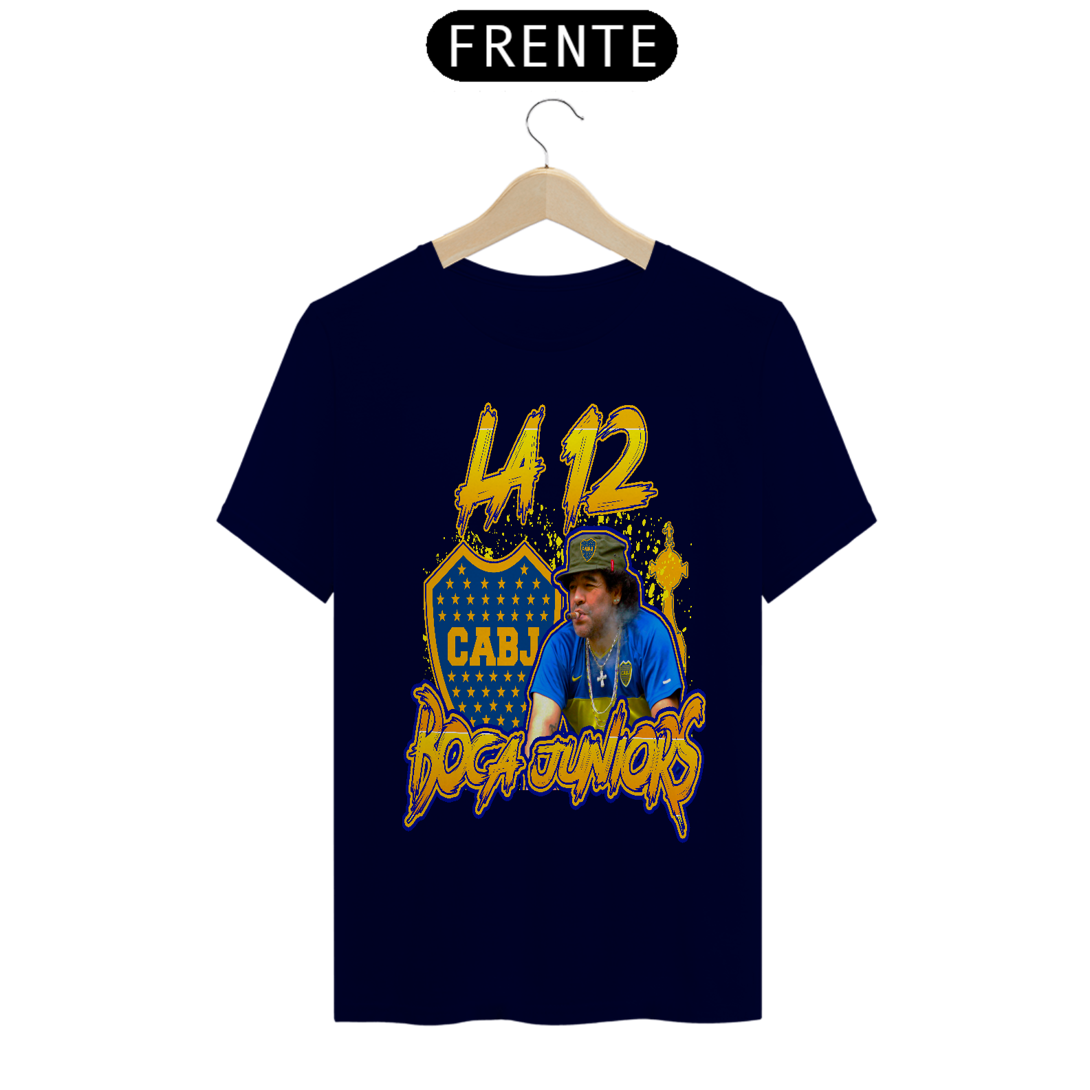 Nome do produto: CAMISETA BOCA JUNIORS - MARADONA QUALITY