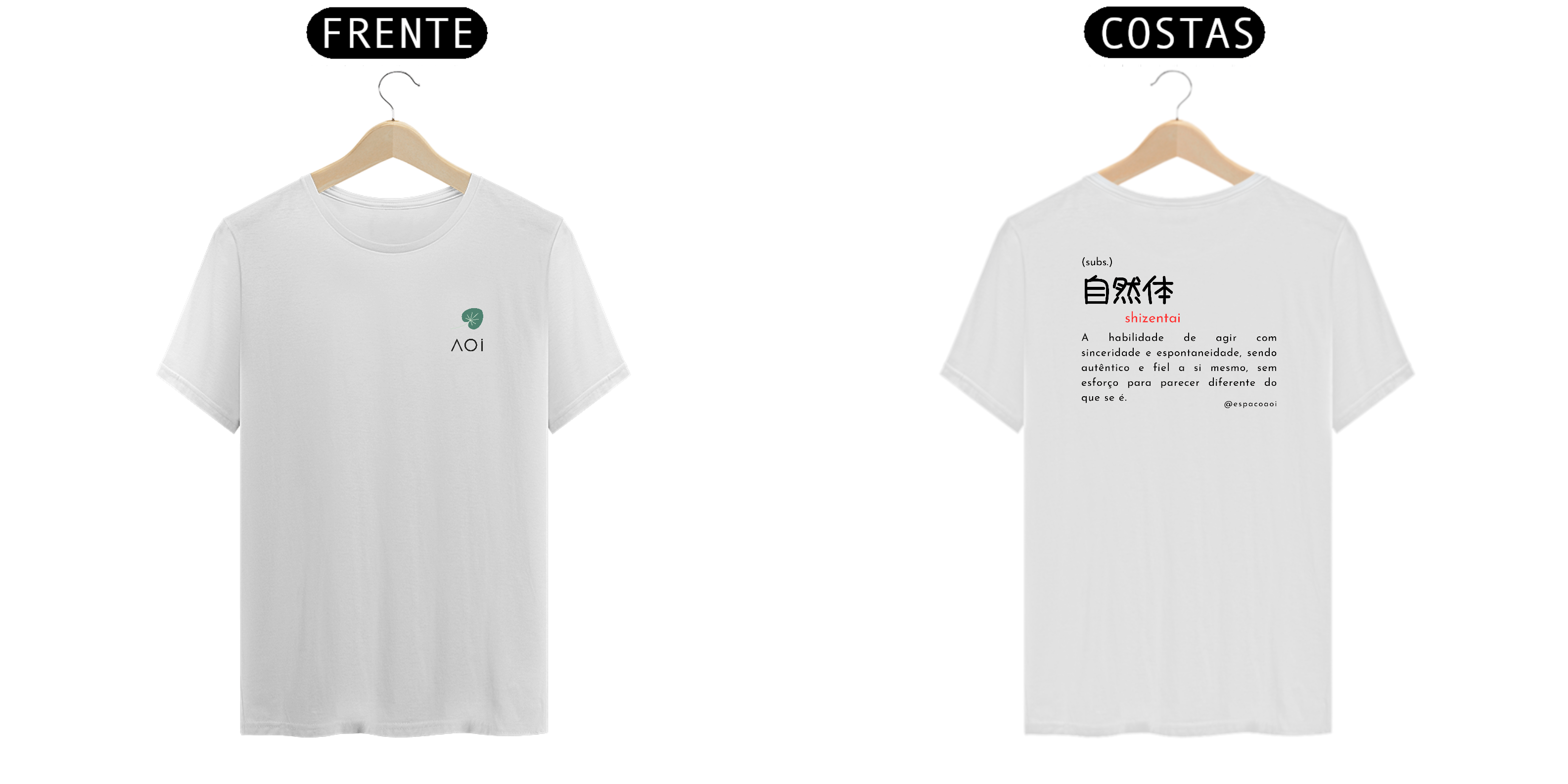 Nome do produto: Camiseta Aoi - 自然体 (shizentai)
