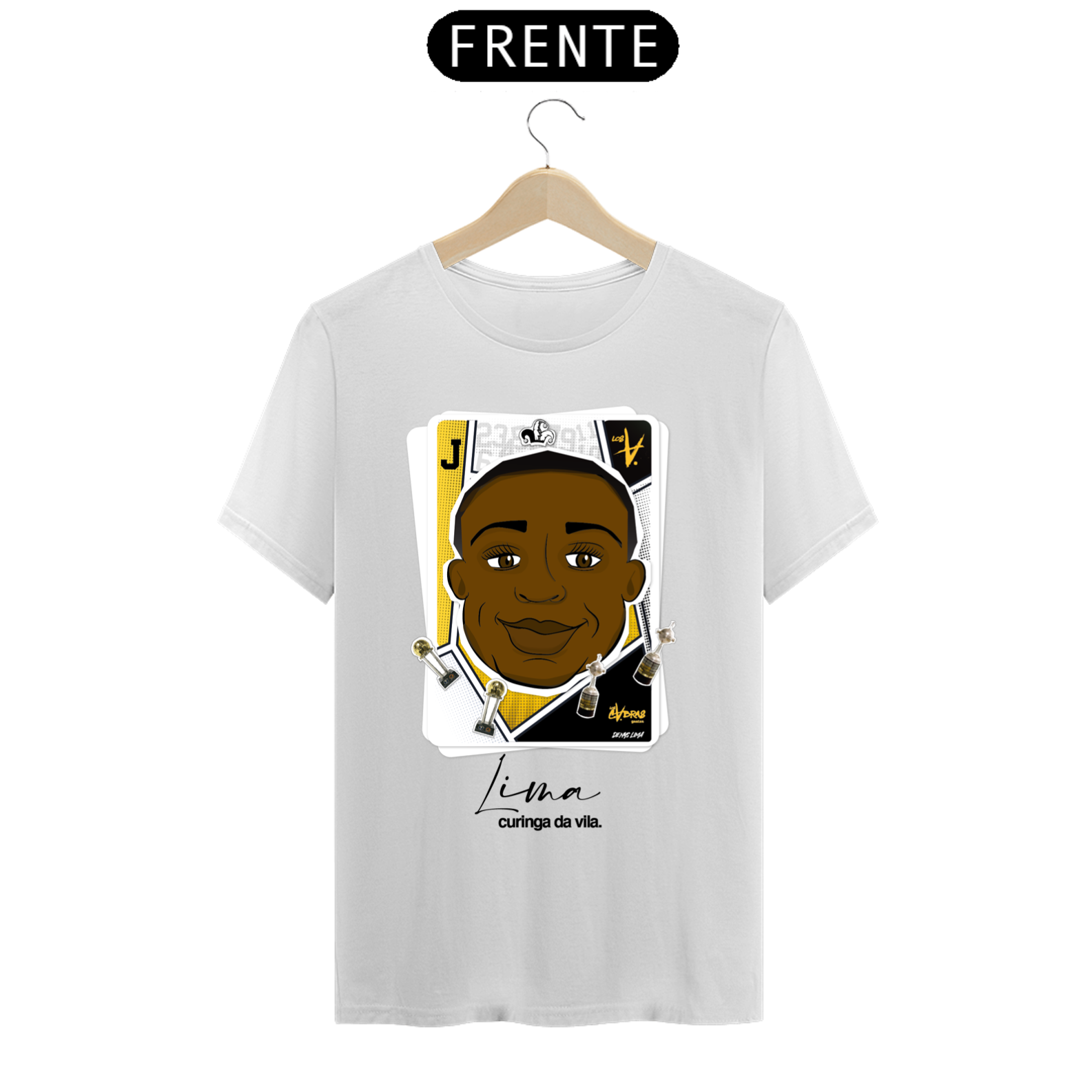 Nome do produto: CAMISETA LIMA CURINGA DA VILA -  PRIME BRANCA