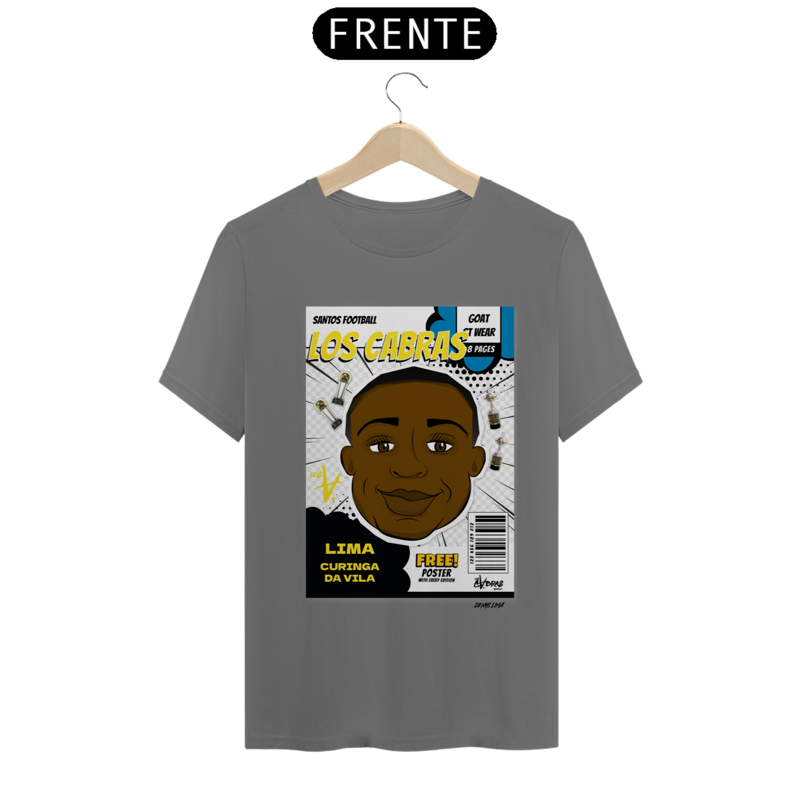 Nome do produto: CAMISETA LIMA CAPA REVISTA - ESTONADA