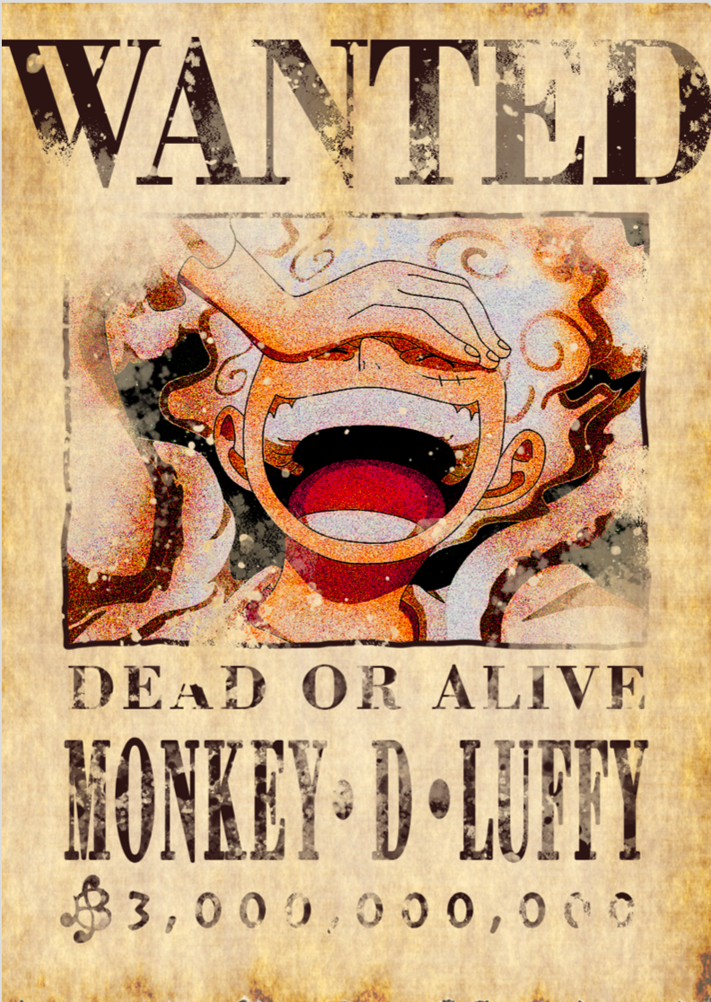 Nome do produto: WANTED LUFFY - POSTER