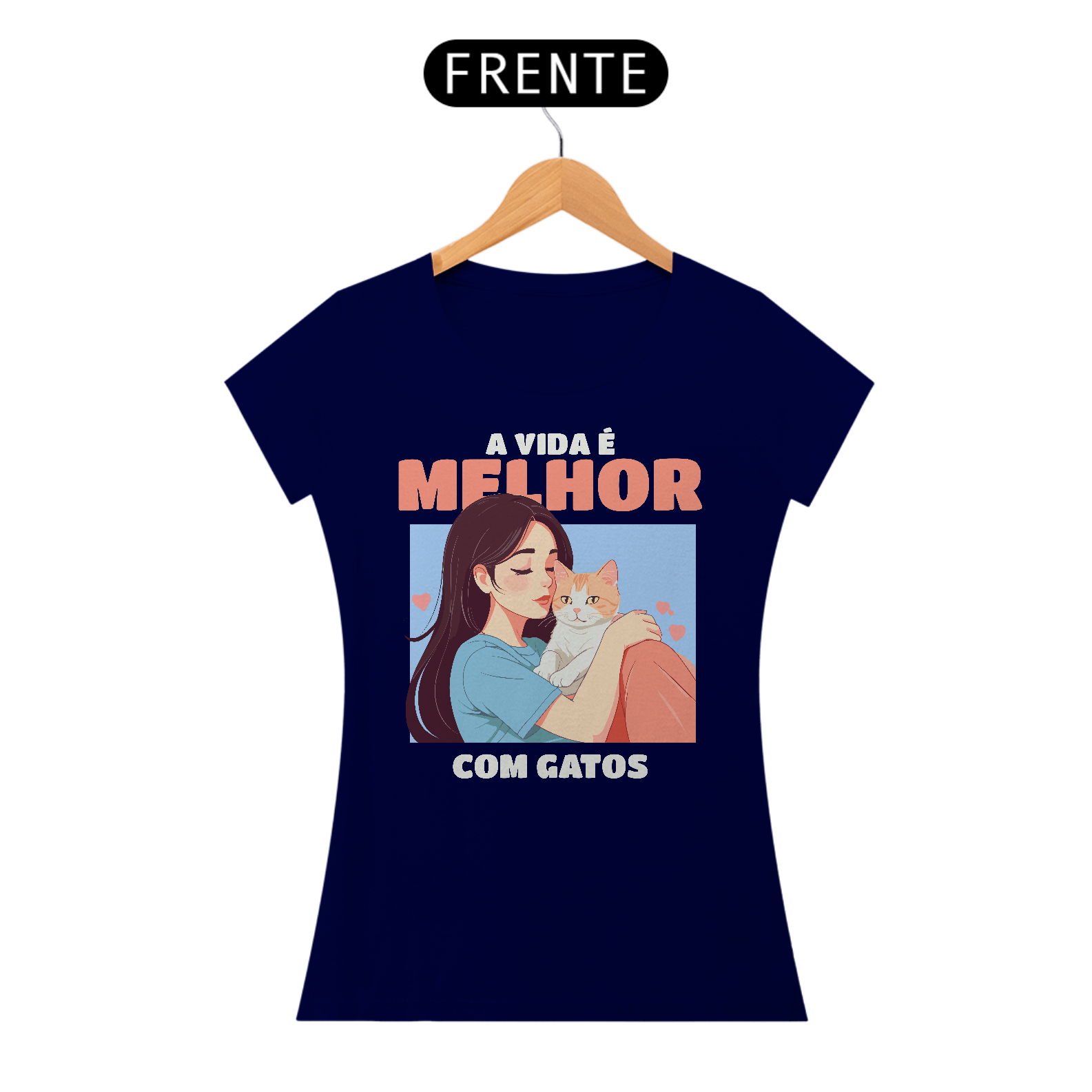 Nome do produto: BABY LONG A VIDA É MELHOR COM GATOS