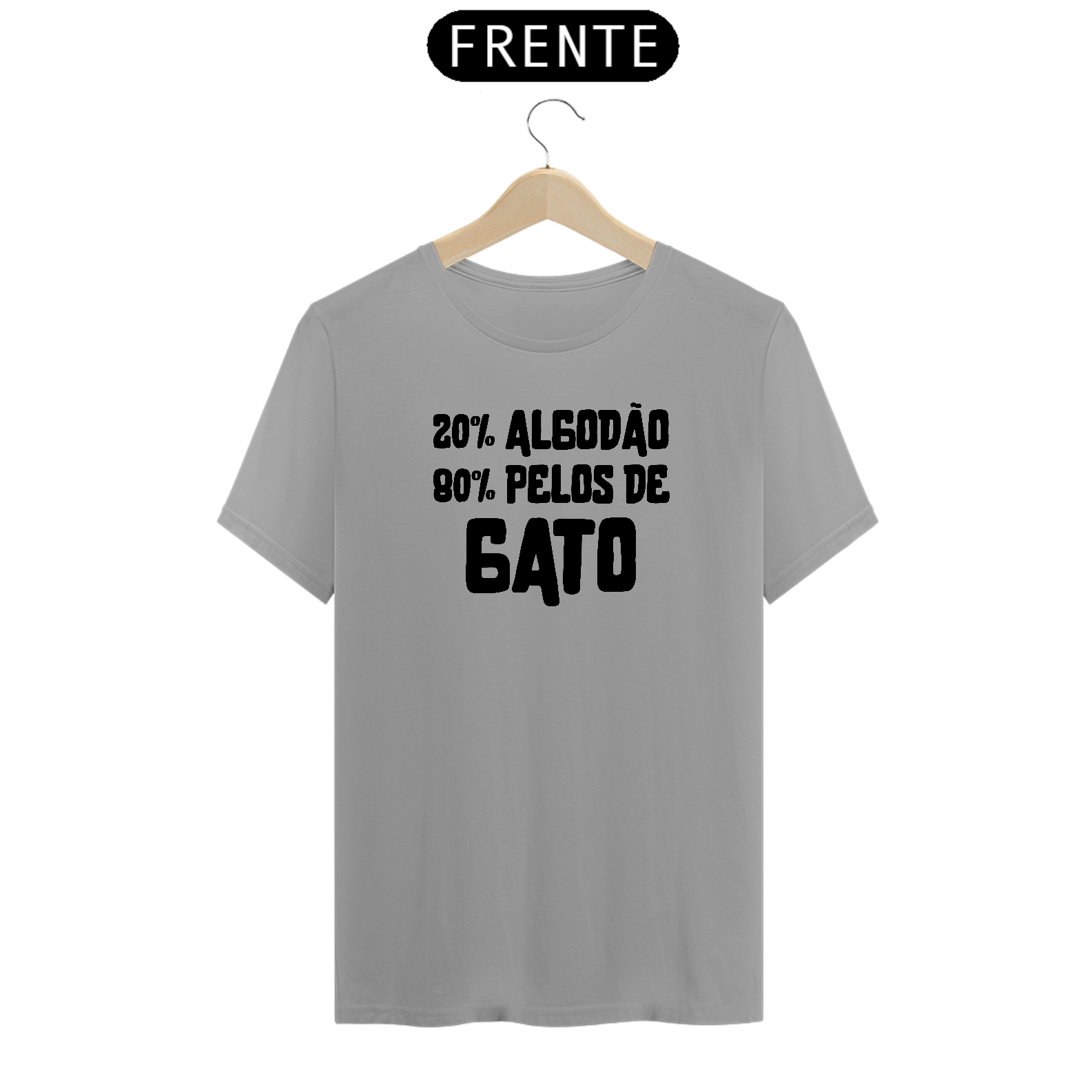 Nome do produto: CAMISETA PELOS DE GATO (BLACK)