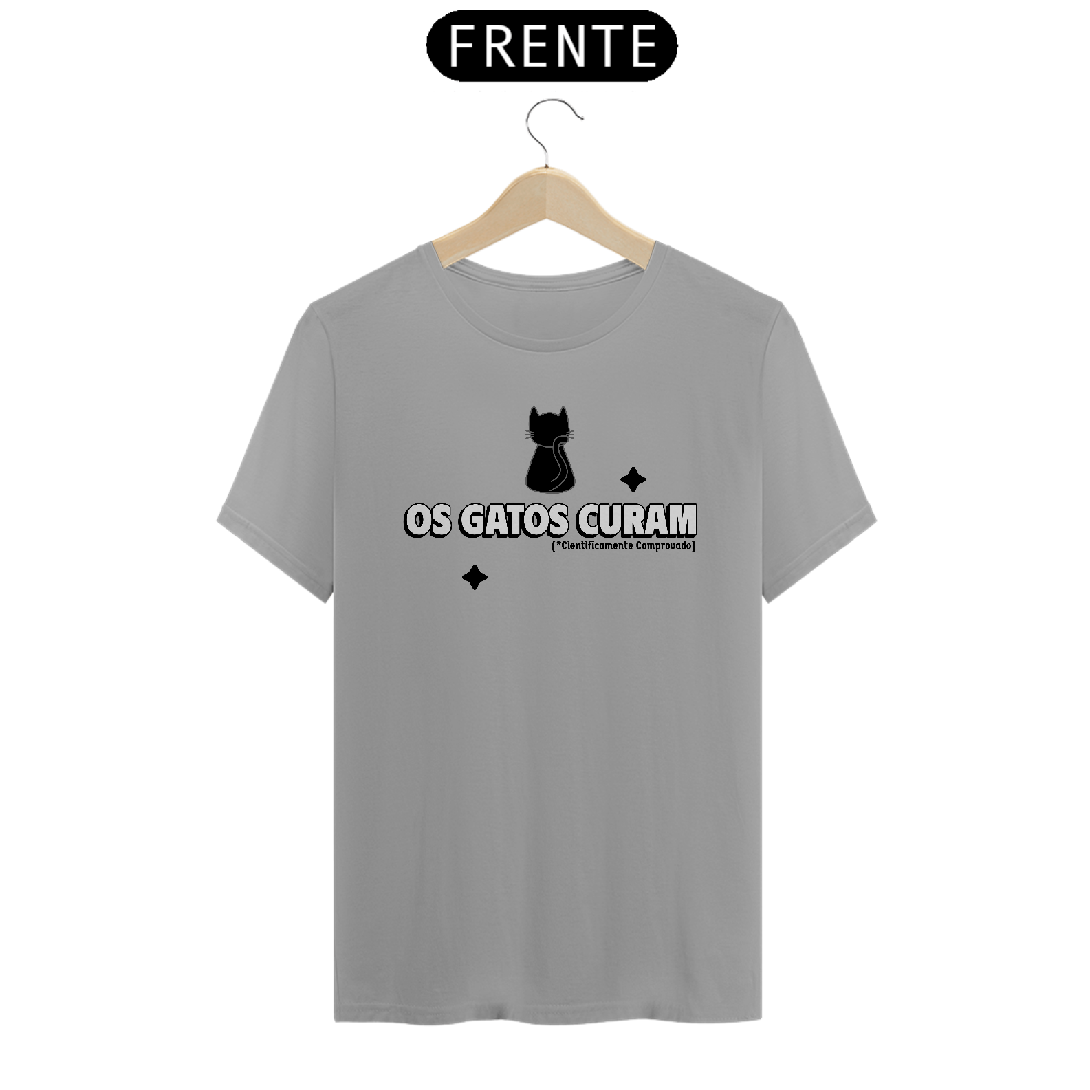 Nome do produto: CAMISETA OS GATOS CURAM (BLACK)