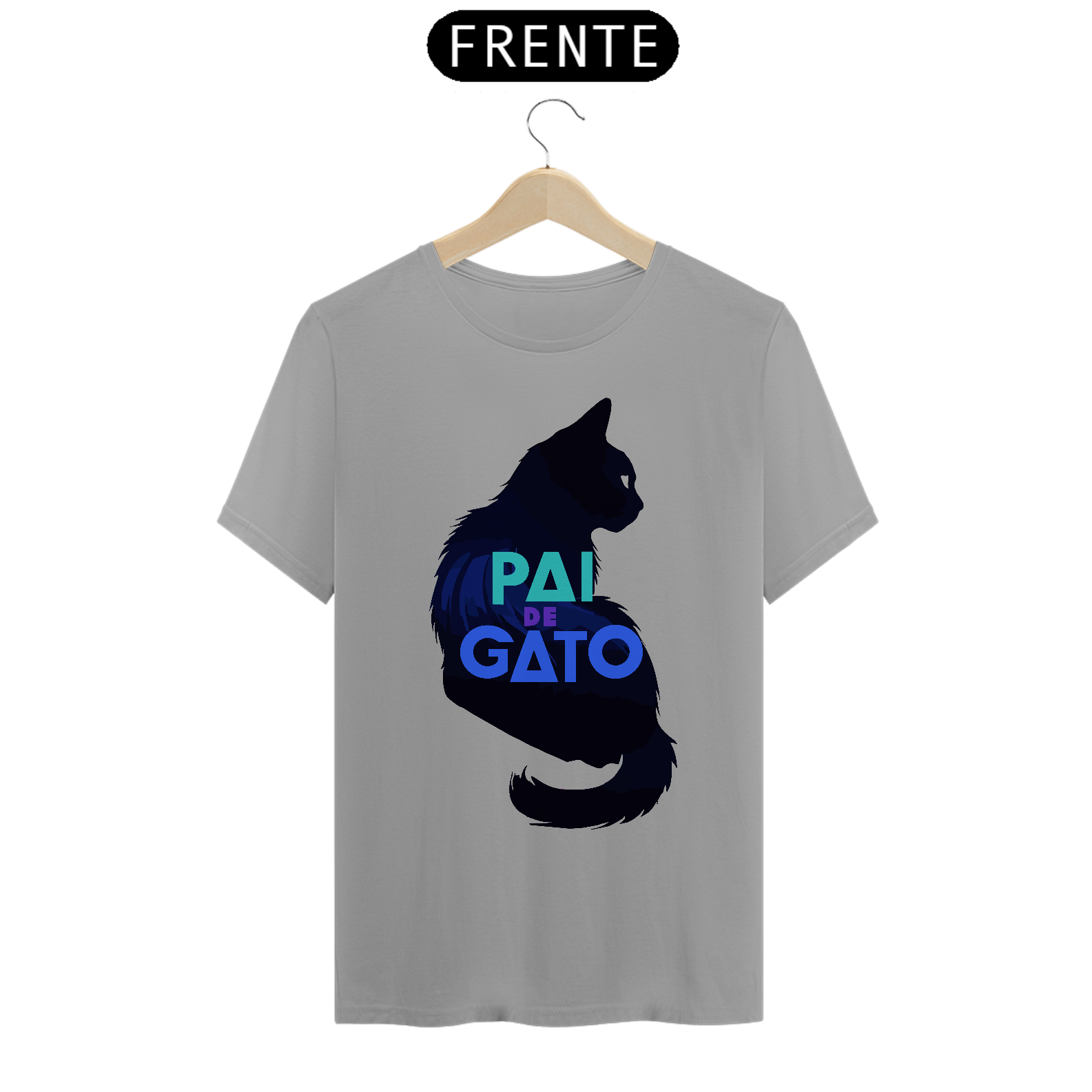 Nome do produto: CAMISETA PAI DE GATO