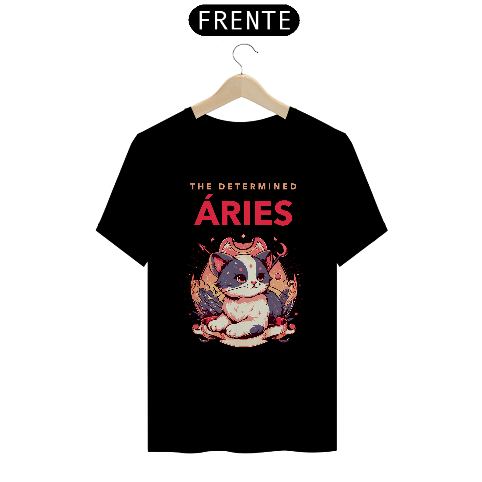 Nome do produto: CAMISETA GATO SIGNO ÁRIES