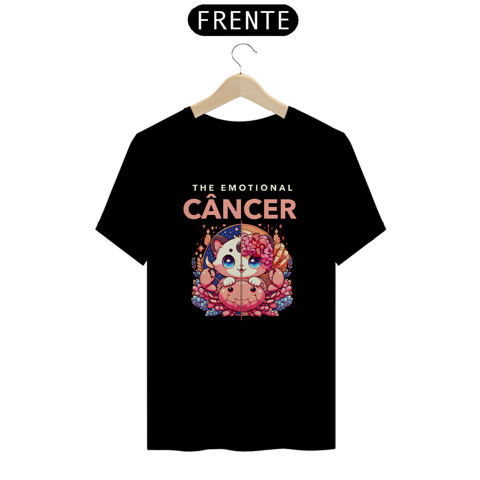 Nome do produto: CAMISETA GATO SIGNO CÂNCER