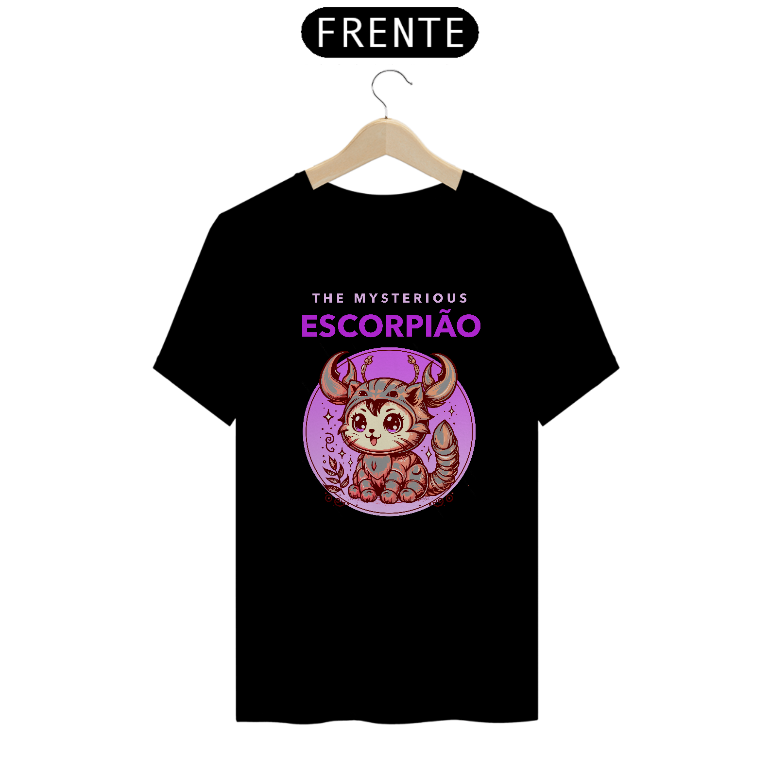Nome do produto: CAMISETA GATO SIGNO ESCORPIÃO