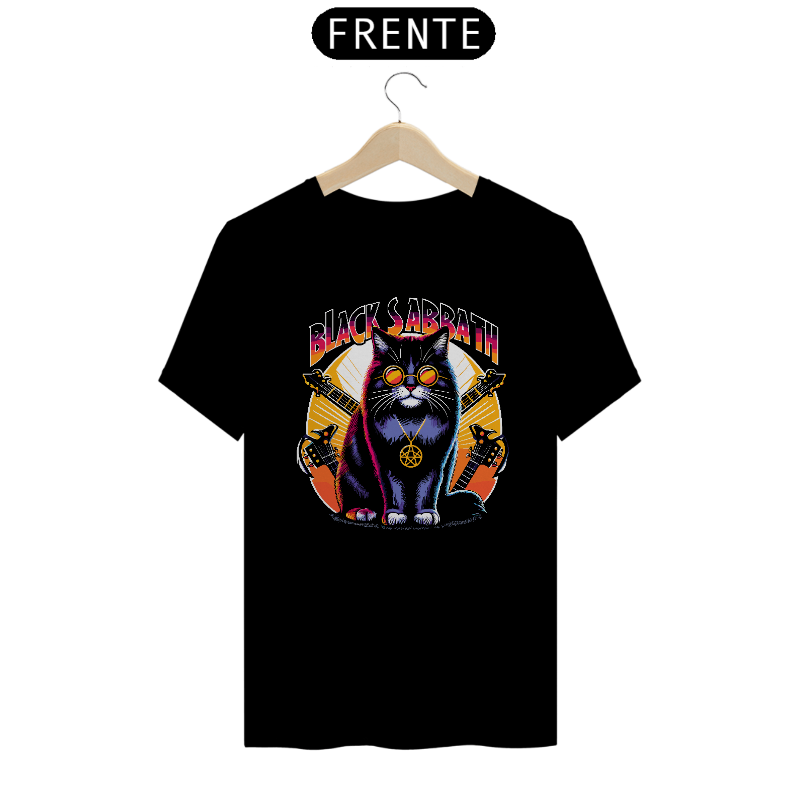 Nome do produto: CAMISETA BLACK SABBATH CAT
