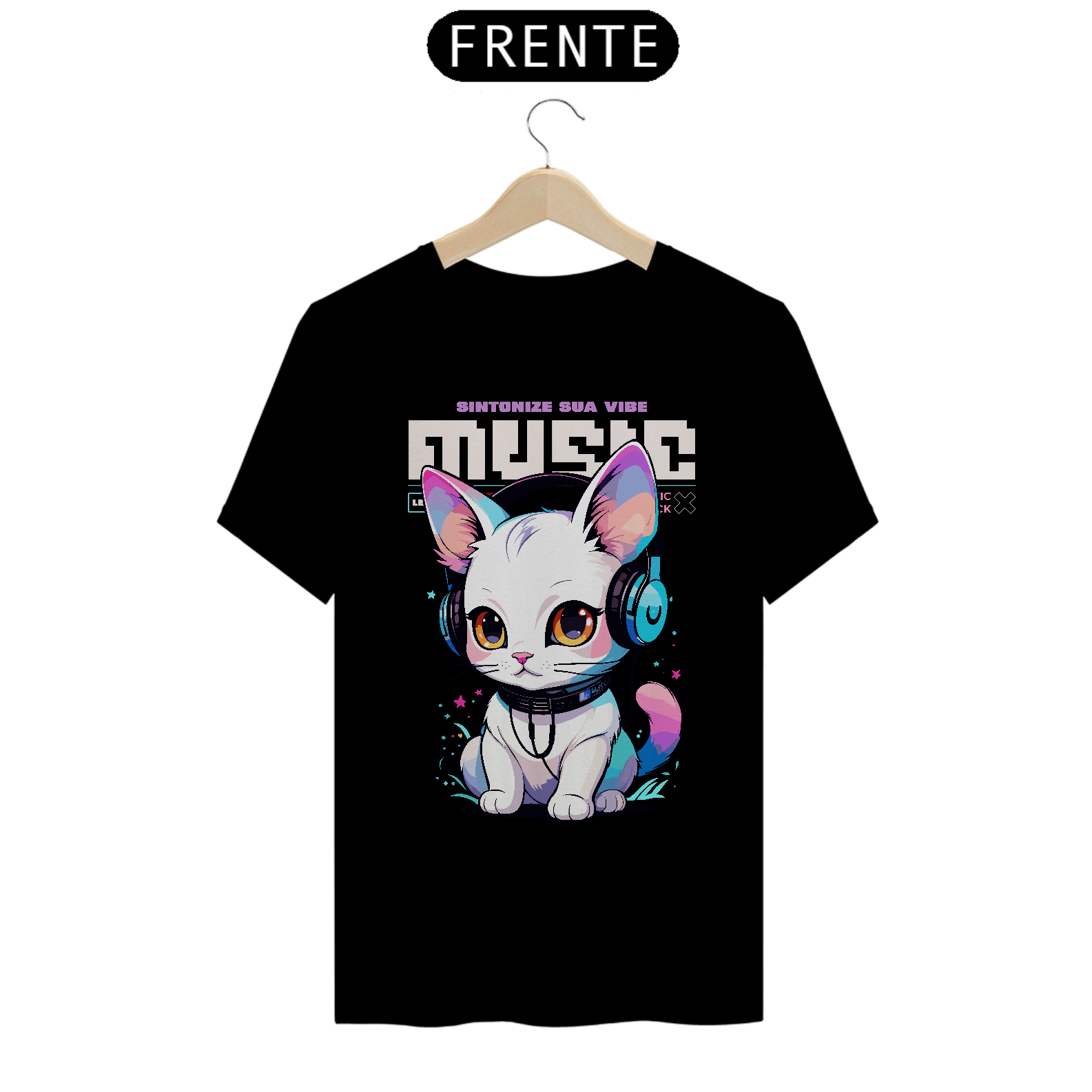 Nome do produto: CAMISETA MUSIC CAT