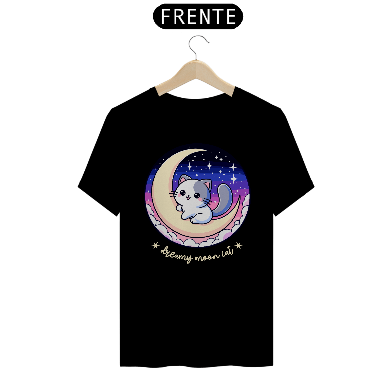 Nome do produto: CAMISETA DREAMY MOON CAT