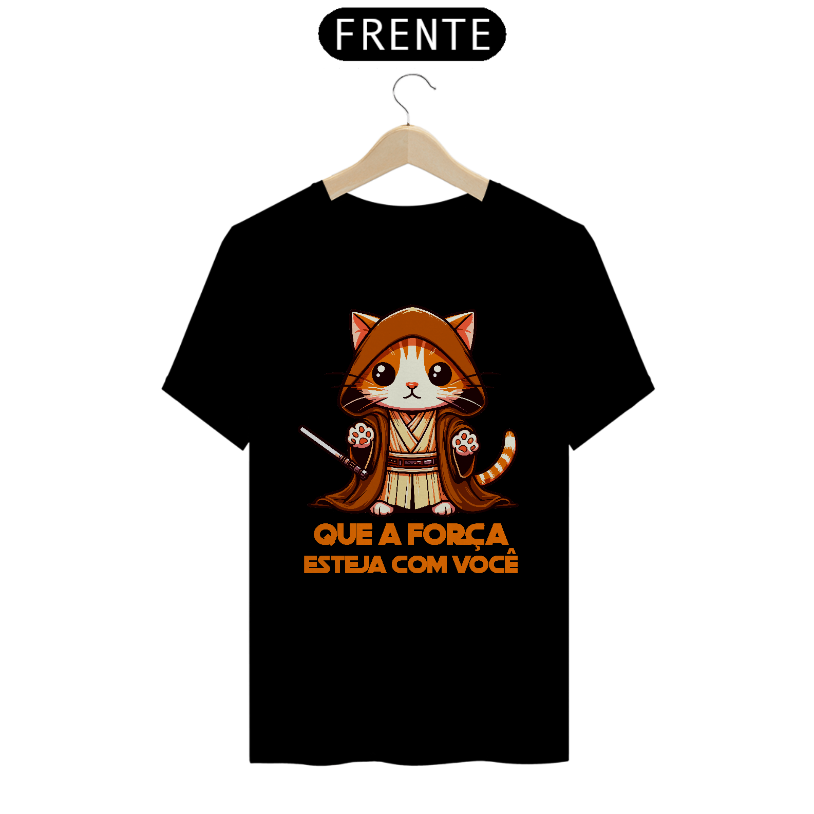 Nome do produto: CAMISETA QUE A FORÇA ESTEJA COM VOCÊ