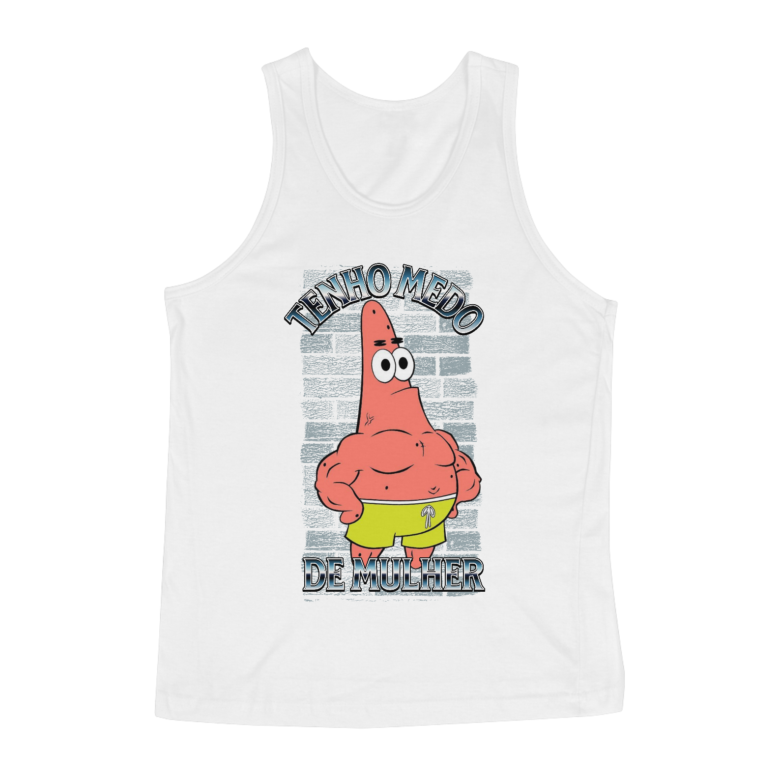 Nome do produto: Regata - tenho medo de mulher