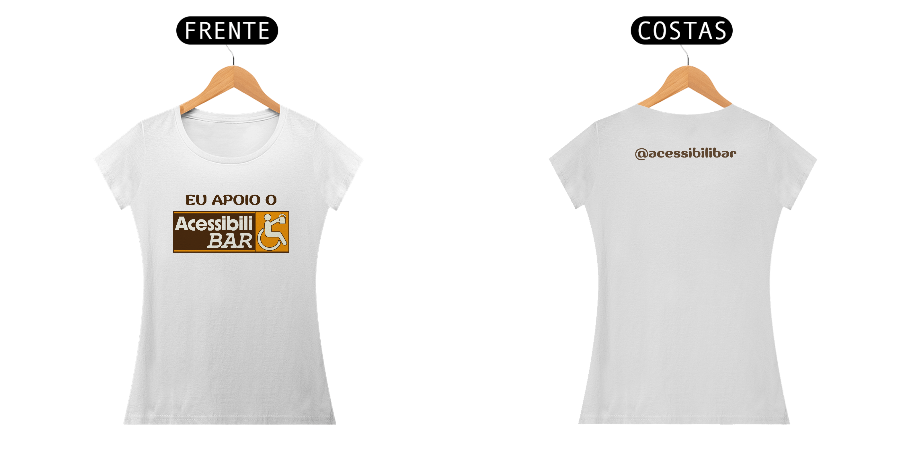 Baby look - Eu Apoio o AcessibiliBAR (Clara)