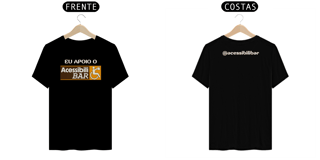 Camiseta - Eu Apoio o AcessibiliBAR (Escura)