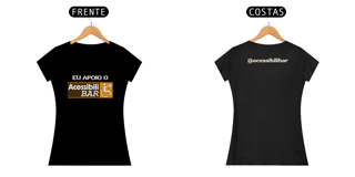 Baby look - Eu Apoio o AcessibiliBAR (Escura)