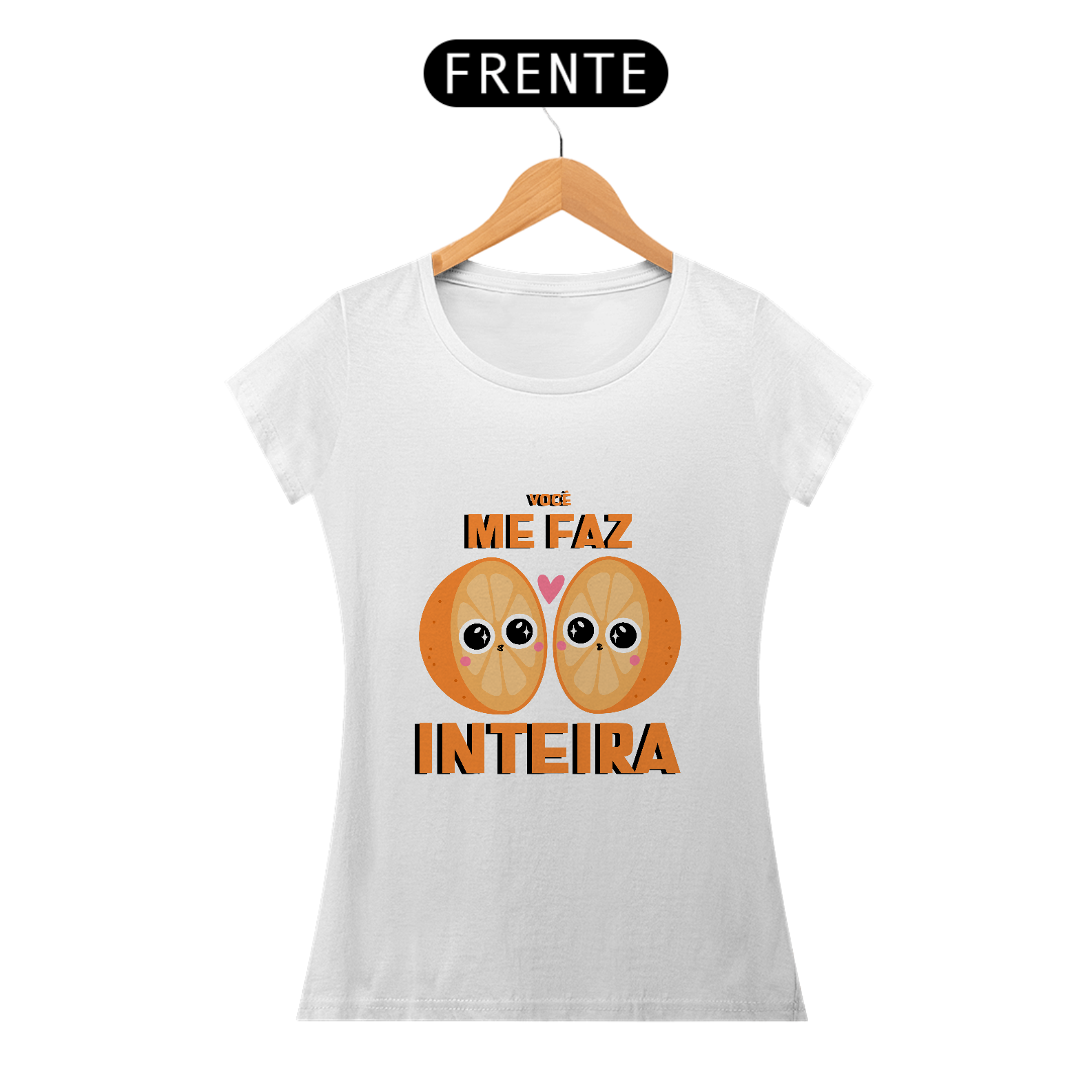 Camiseta Baby Long metade da laranja