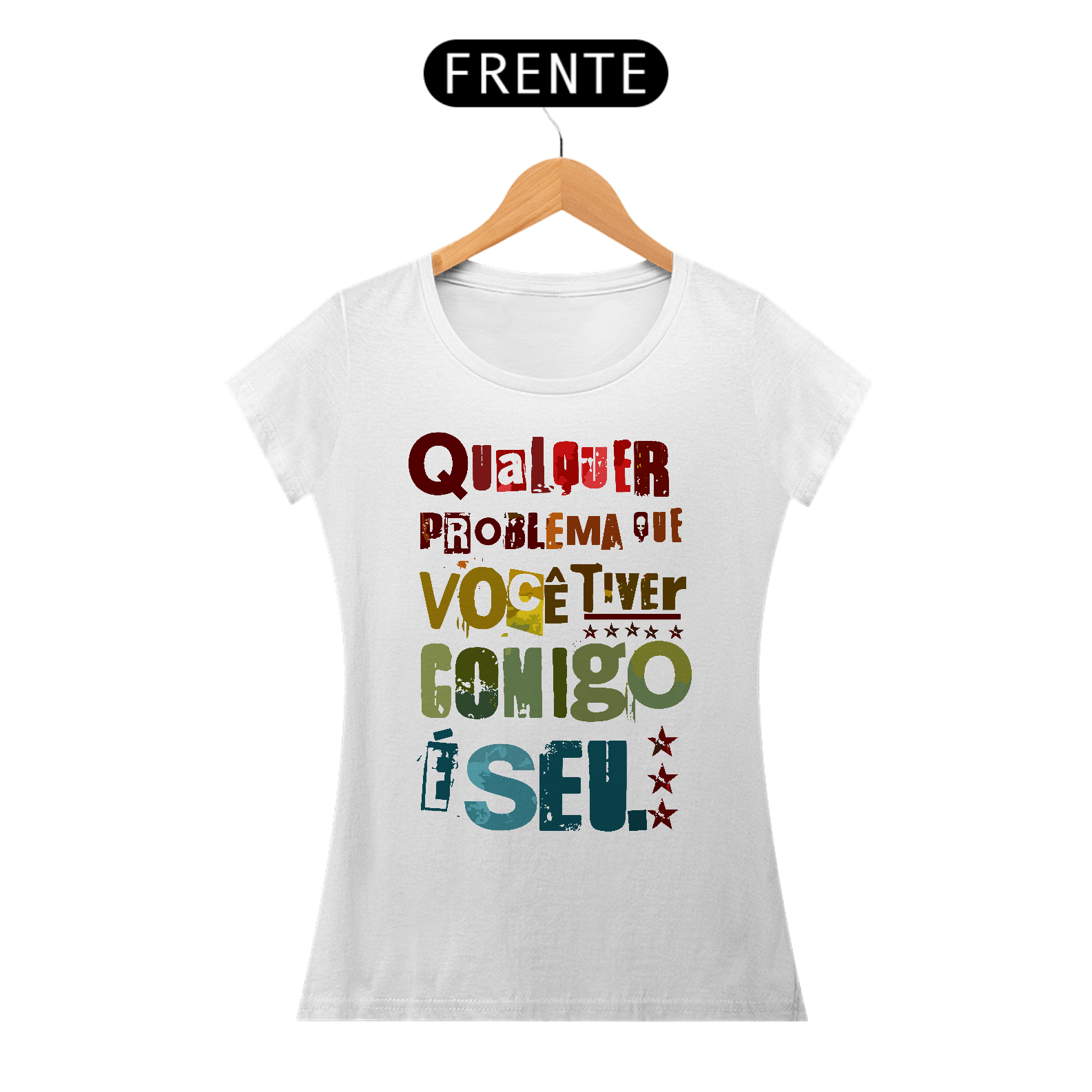 Nome do produto: CAMISETA BABY LONG QUALITY - PROBLEMA SEU