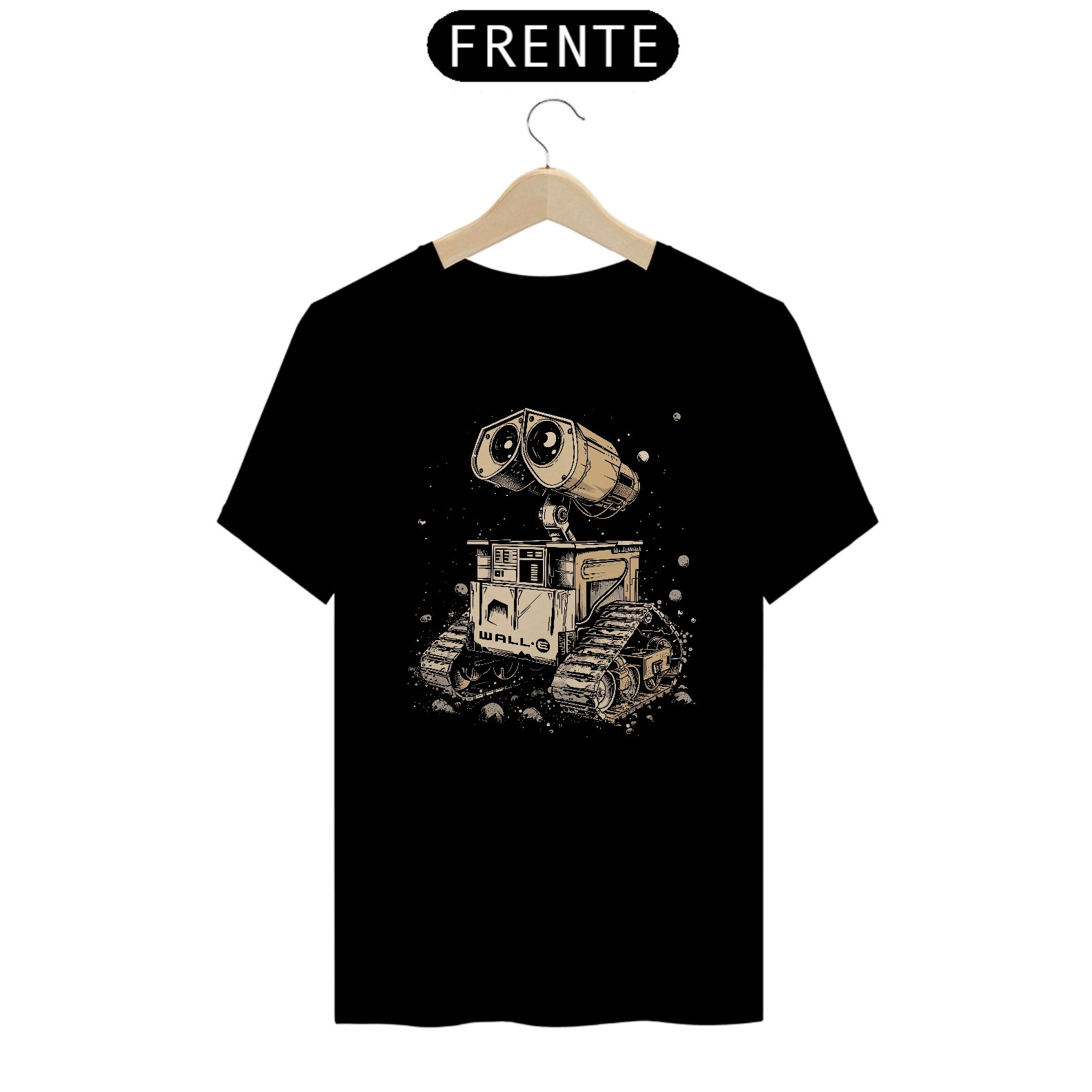 Nome do produto: CAMISETA PRETA MANGA CURTA - WALL-E - DISNEY