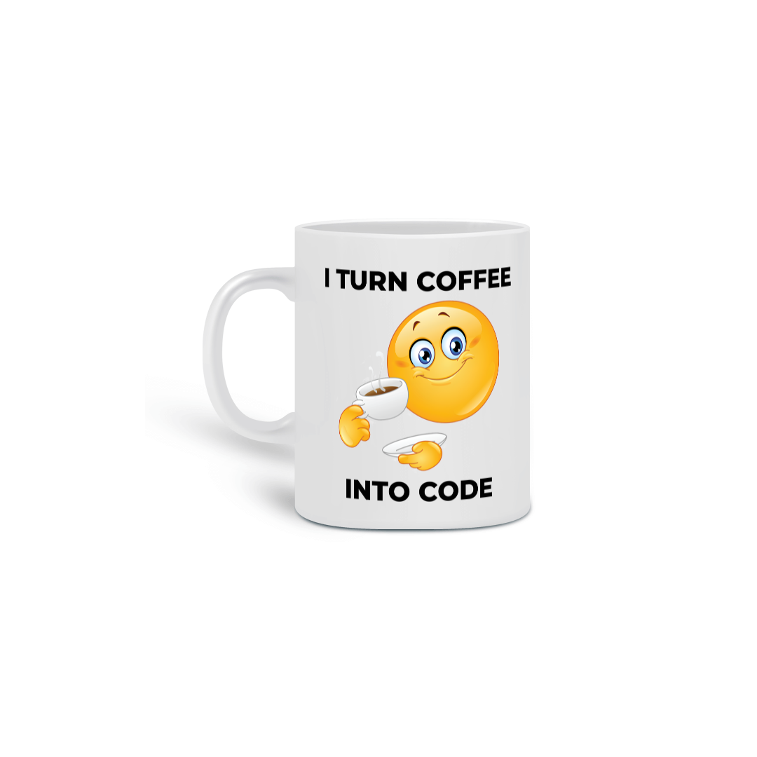 Nome do produto: Caneca I turn coffee into code