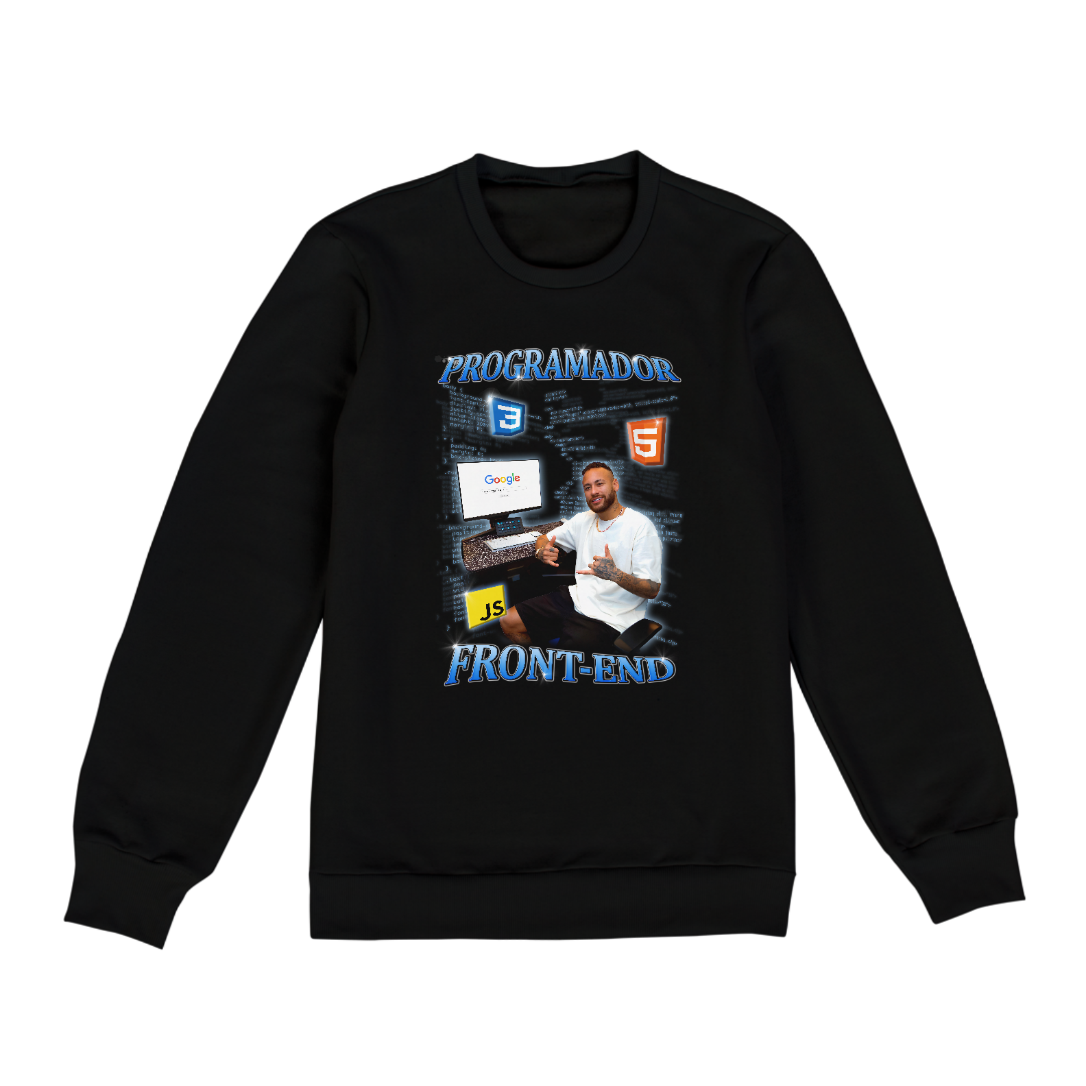 Nome do produto: Moletom Programador Front-End - Menino Ney