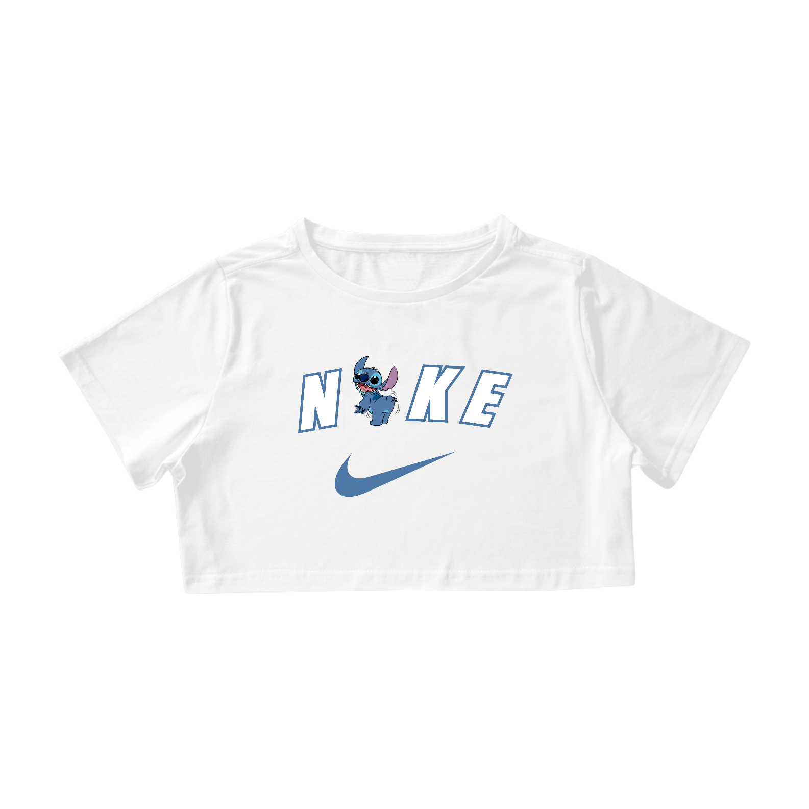 Nome do produto: Cropped N1K3 | Blue Stitch 2.0