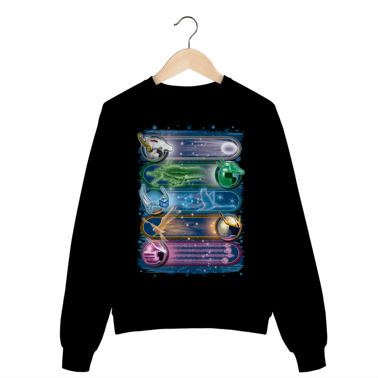 Nome do produto: Moletom Cavaleiros do Zodíaco (Capacetes)